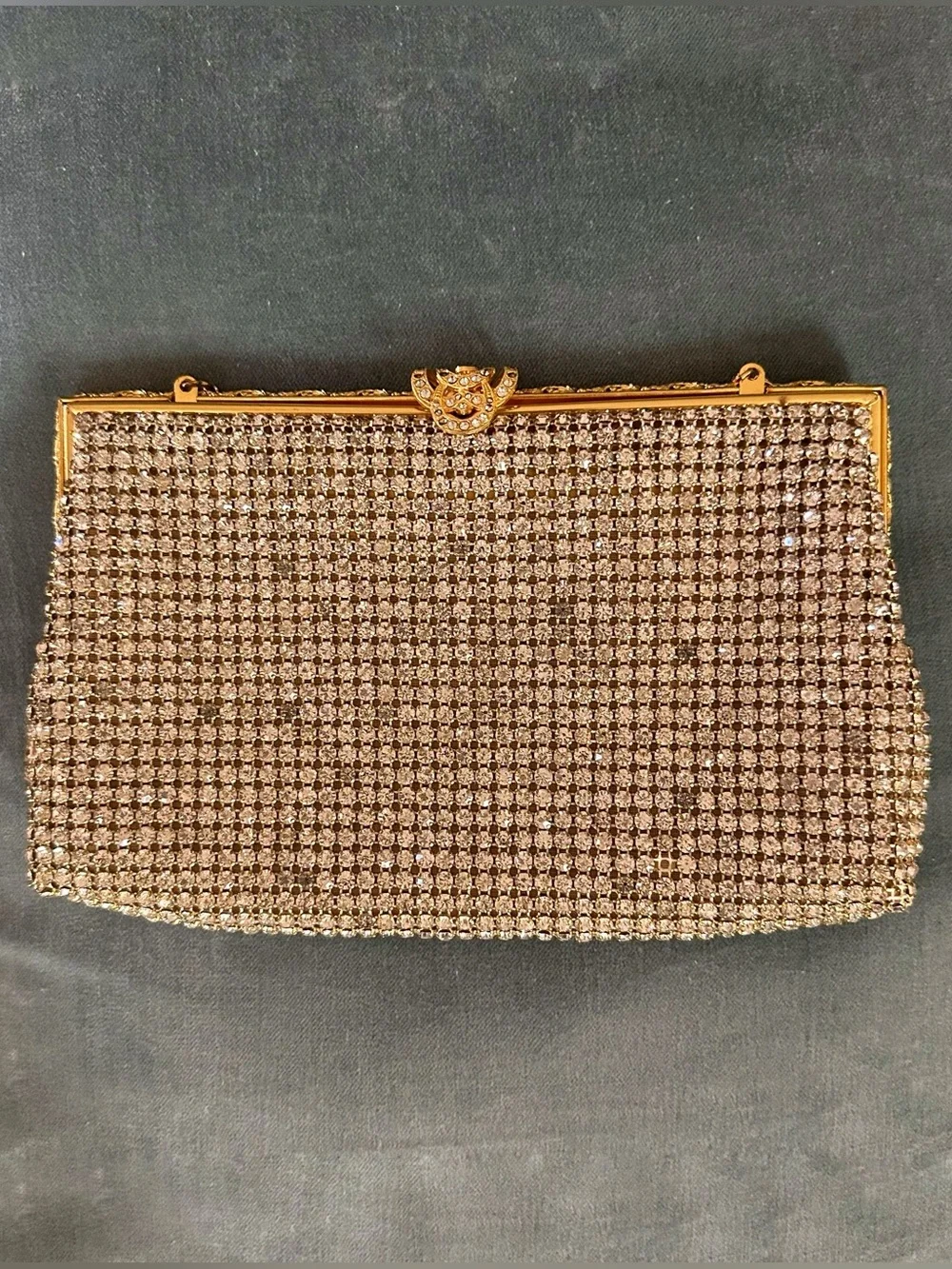 Vintage Johann Becker Gold Crystal Evening Bag